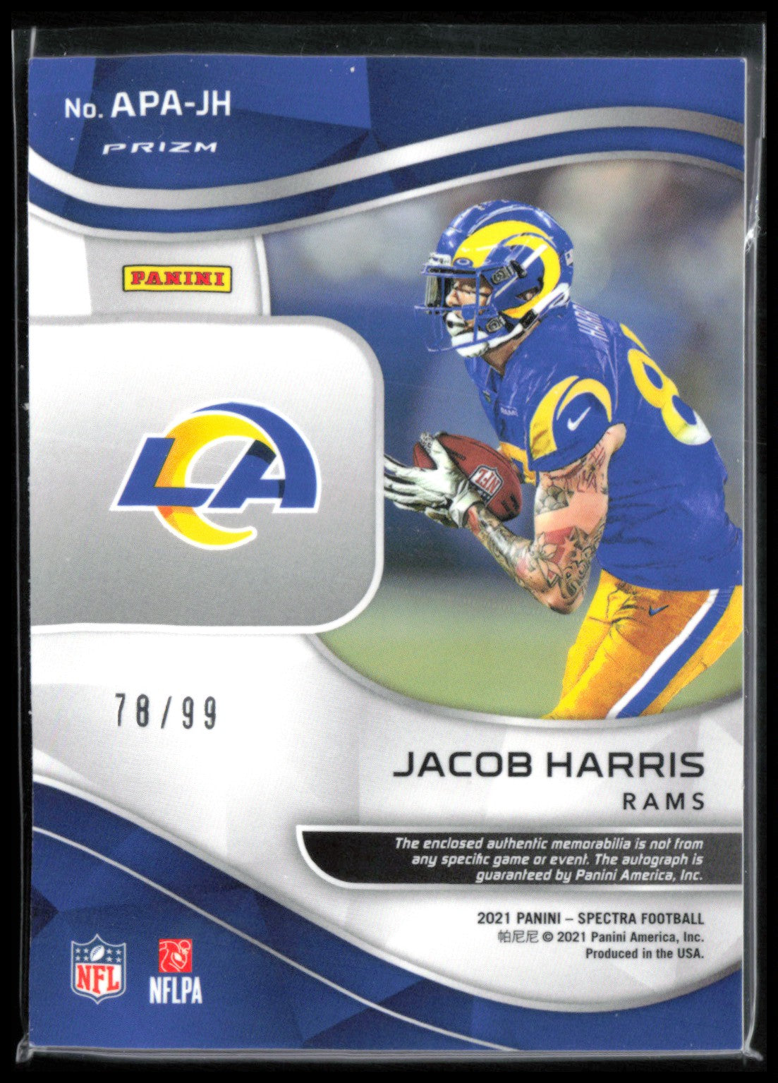 Jacob Harris RC Patch Auto /99 2021 Spectra