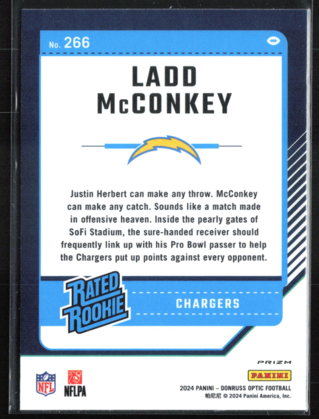 Ladd McConkey RC Holo Rated Rookie