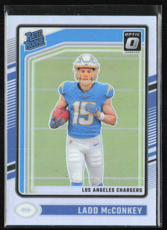 Ladd McConkey RC Holo Rated Rookie