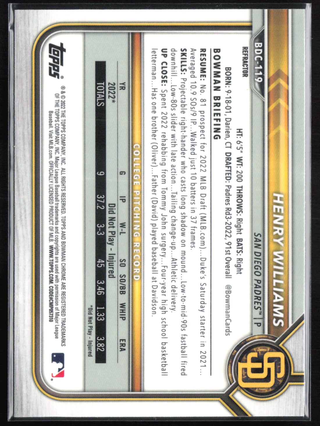 Henry Williams 1st Bowman Refractor