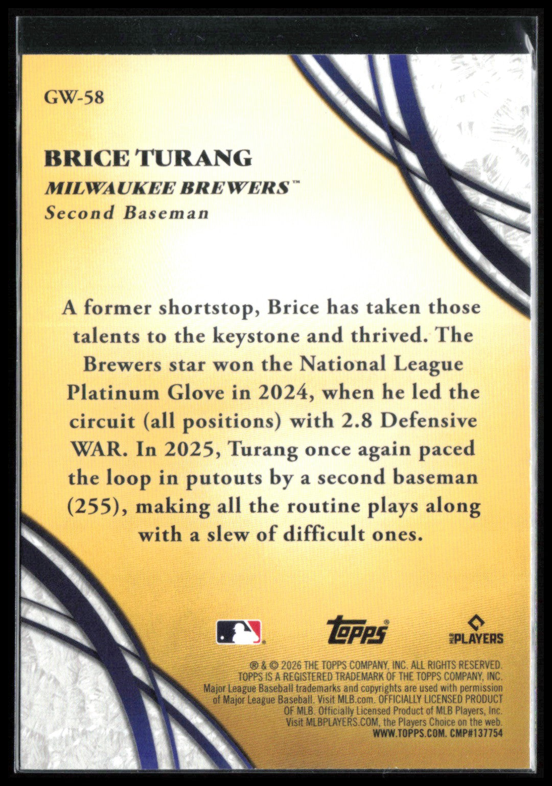 Brice Turang Glove Work