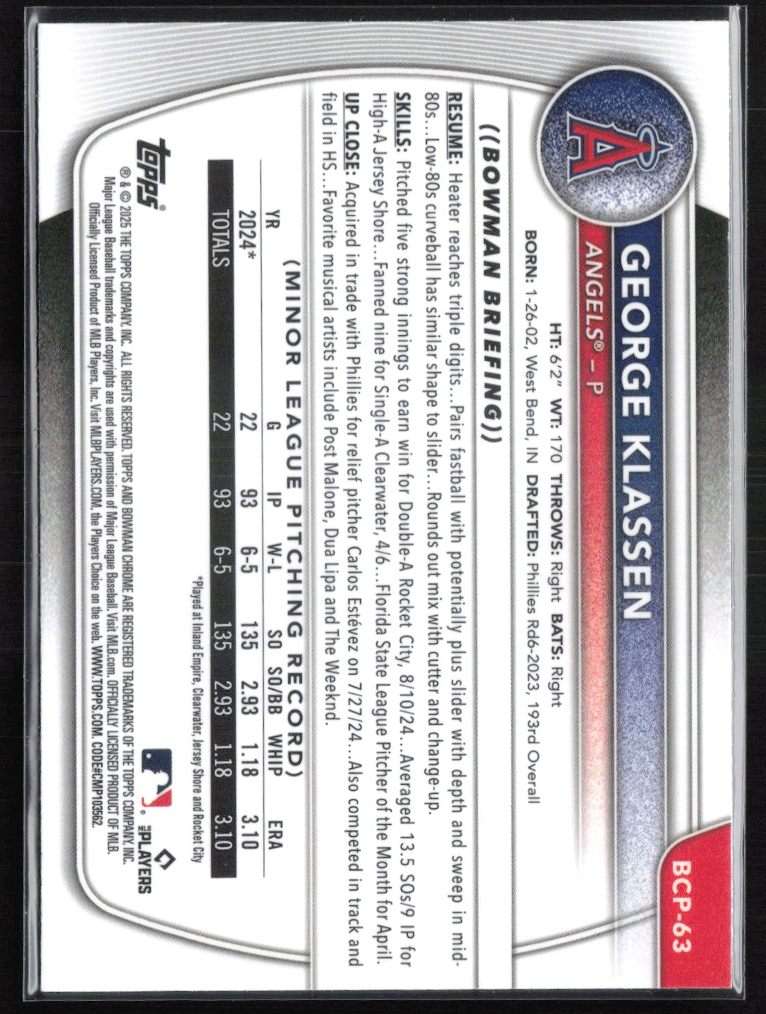 George Klassen 1st Bowman Mojo