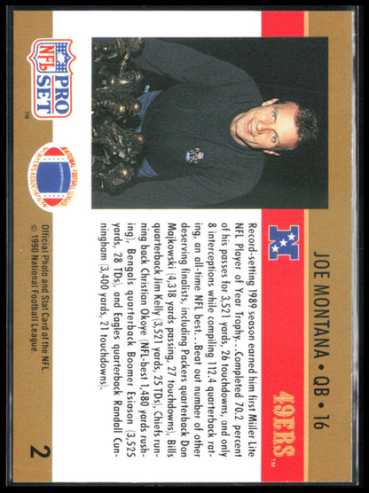 Joe Montana 1990 Pro Set