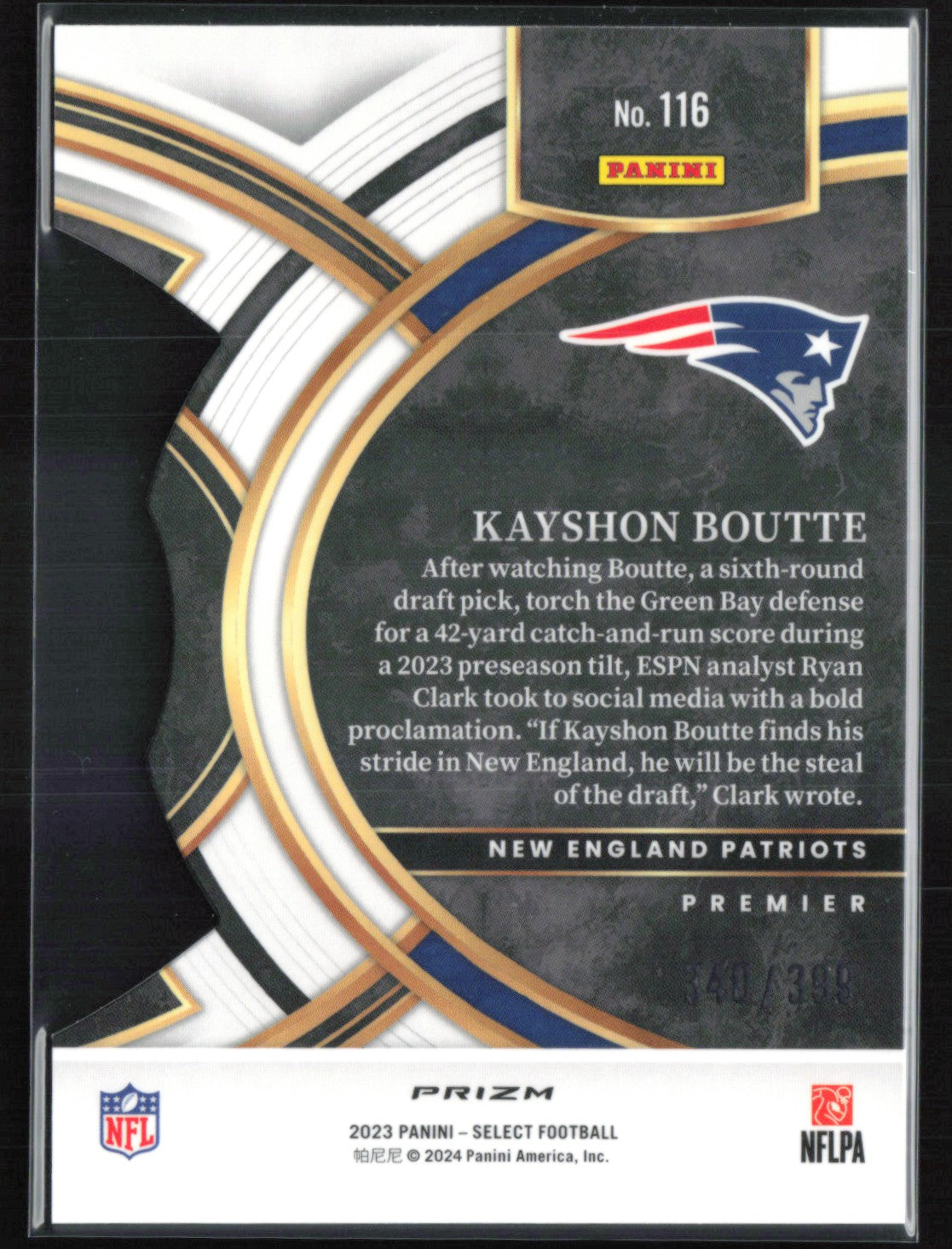 Kayshon Boutte RC orange Die-Cut /399