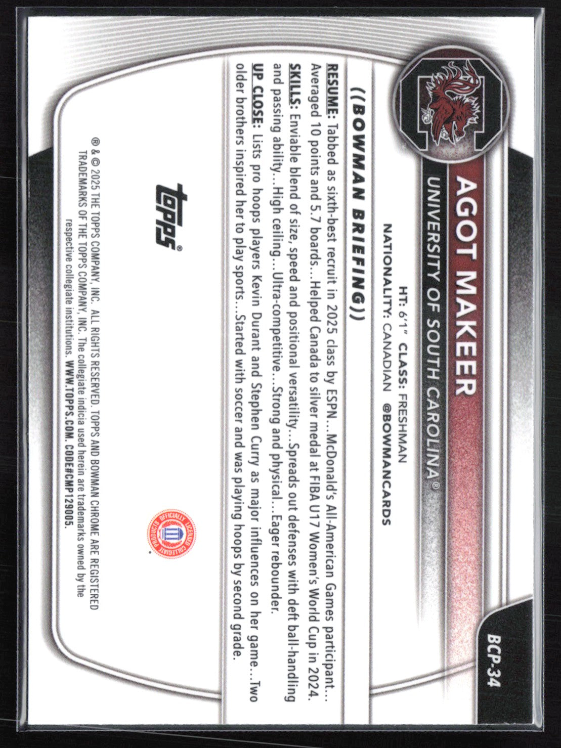 Agot Makeer 1st Bowman Mojo