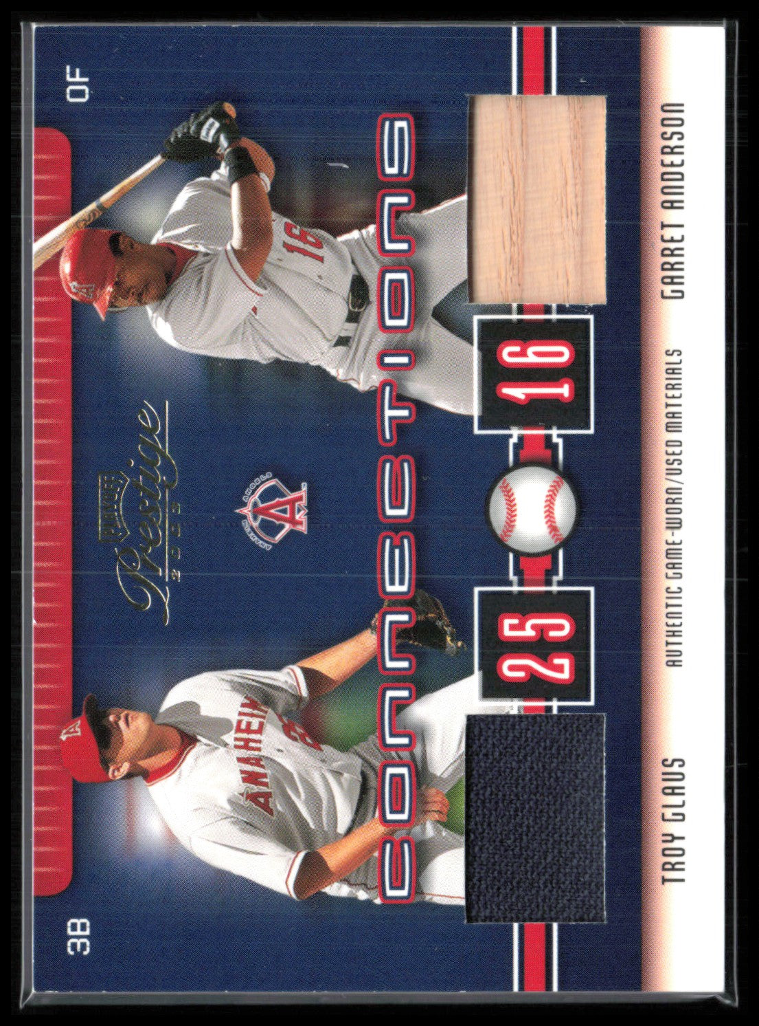 Troy Glaus/Garret Anderson Dual Game-Used/Worn Relics Connections /400
