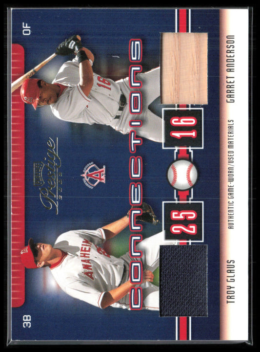 Troy Glaus/Garret Anderson Dual Game-Used/Worn Relics Connections /400