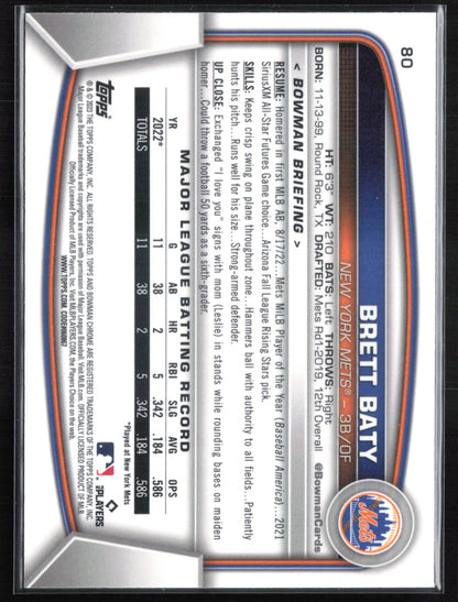 Brett Baty RC Mojo