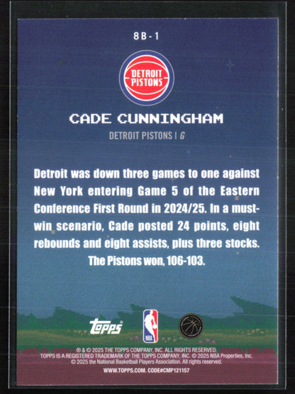 Cade Cunningham 8-Bit Ballers