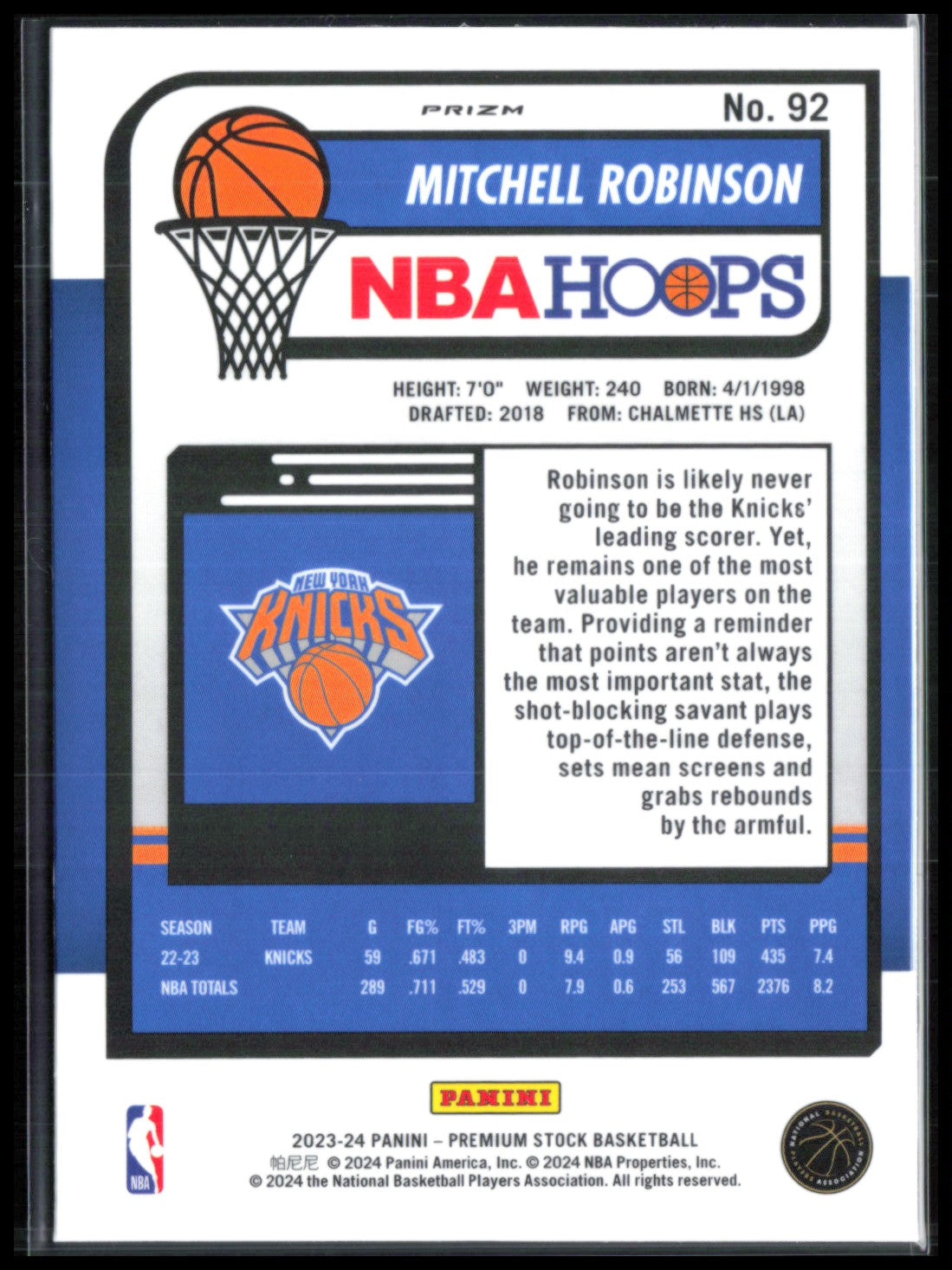 Mitchell Robinson Scope