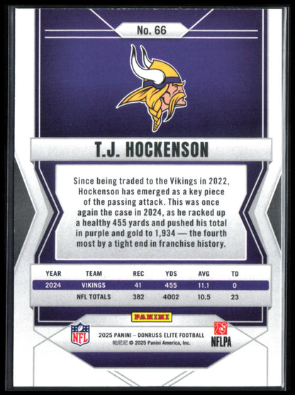 T.J. Hockenson Blue /75 2025 Elite