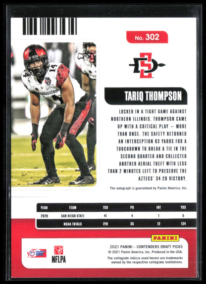Tariq Thompson RC Auto 2021 Draft Picks
