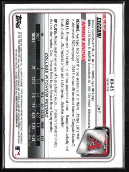 Slade Cecconi 1st Bowman Refractor