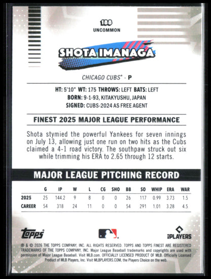 Shota Imanaga X-Fractor Uncommon