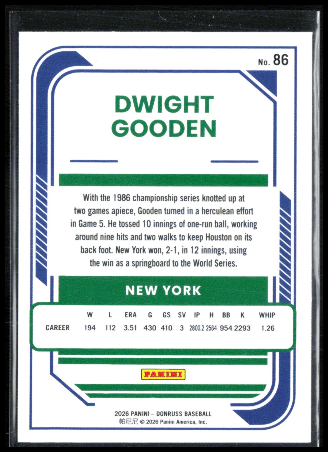 Dwight Gooden Liberty Parallel