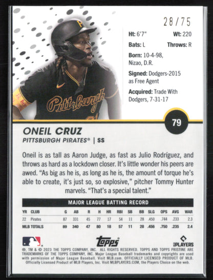 Oneil Cruz Blue Refractor /75