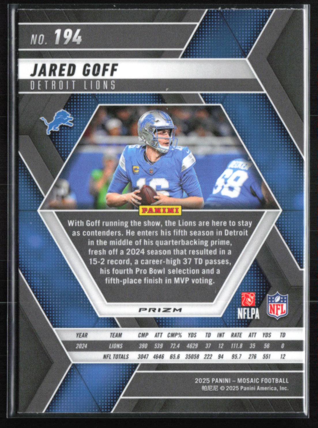 Jared Goff Red Mosaic