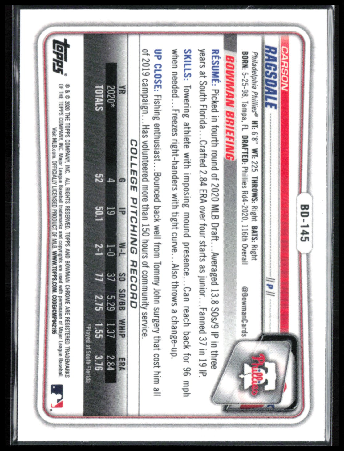 Carson Ragsdale 1st Bowman
