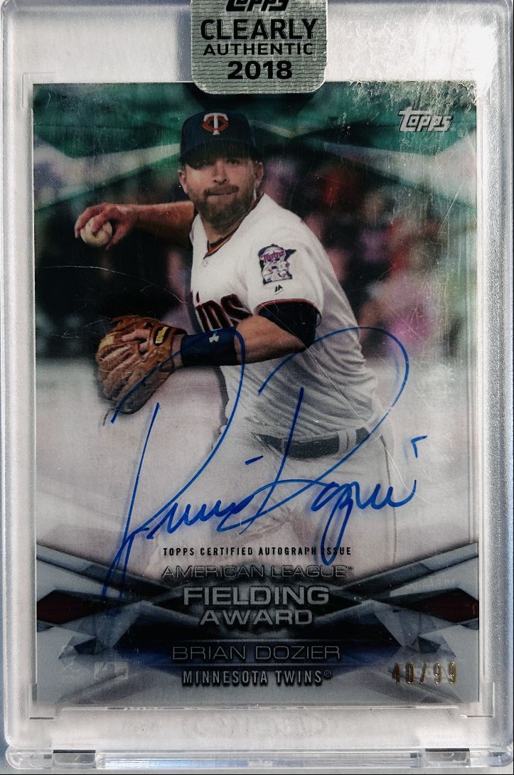 Brian Dozier Auto /99 2018 Clearly Authentic