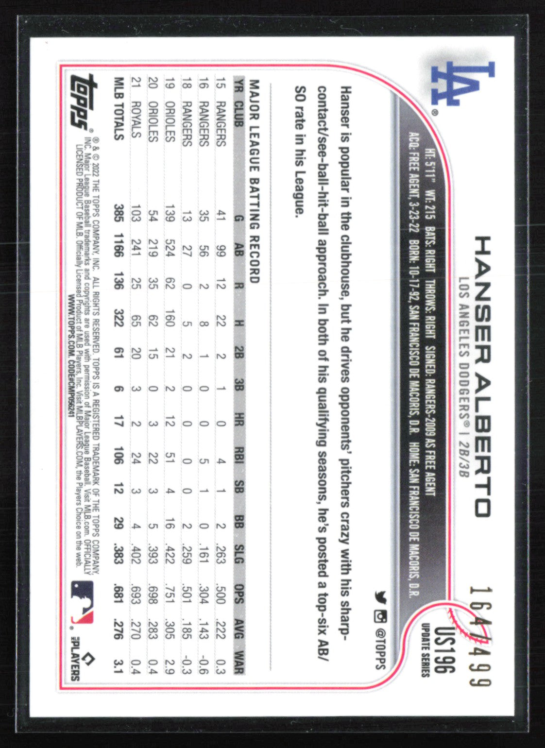 Hanser Alberto Green Foil /499