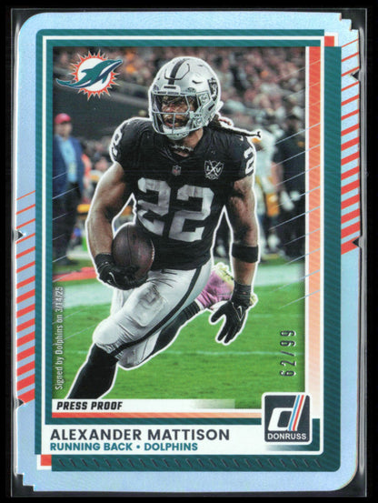 Alexander Mattison Press Proof /99 DIe-Cut
