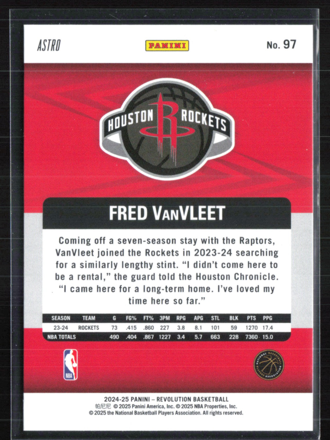 Fred VanVleet Astro