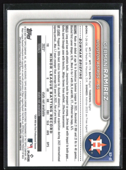 German Ramirez 1st Bowman