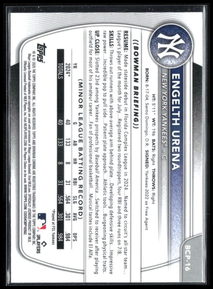 Engelth Urena 1st Bowman Mojo