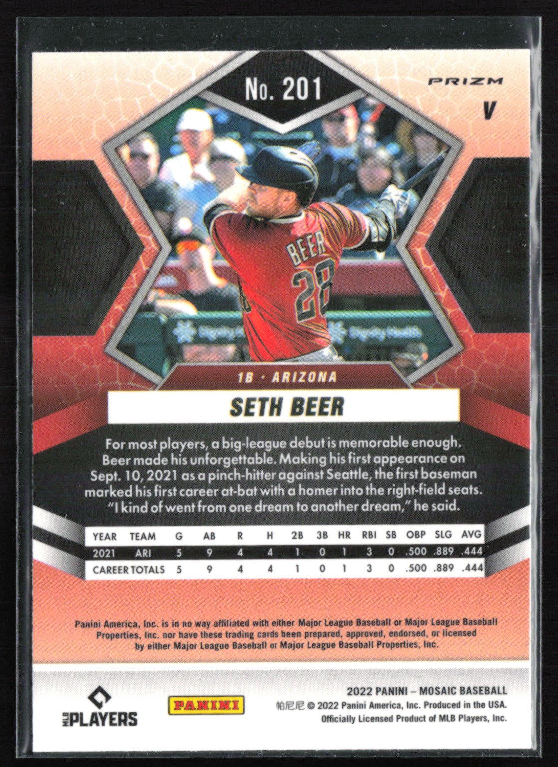 Seth Beer RC Mosaic Prizm