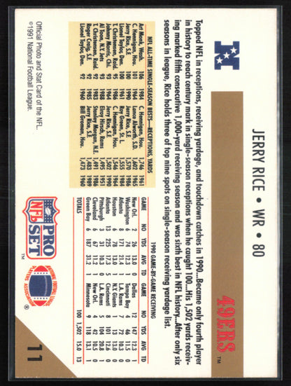 Jerry Rice 1991 Pro Set
