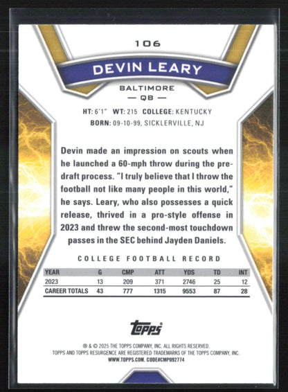 Devin Leary RC Blue Orange