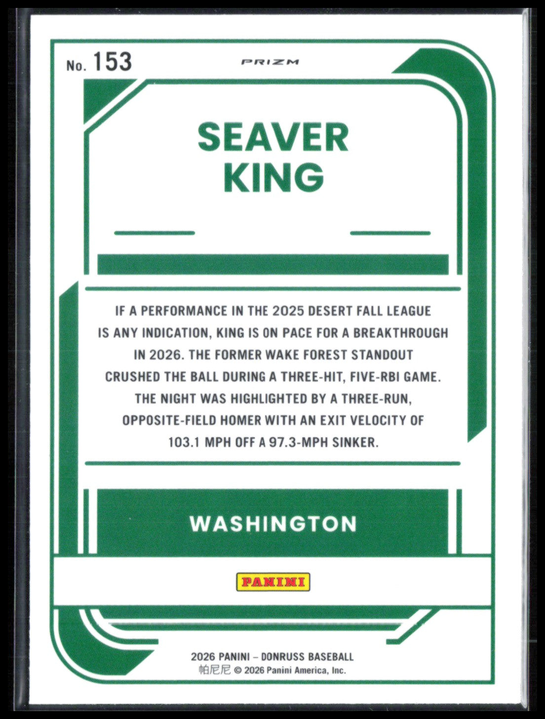 Seaver King Rated Prospect Black Donuts