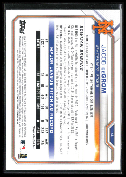 Jacob deGrom Light Blue /499