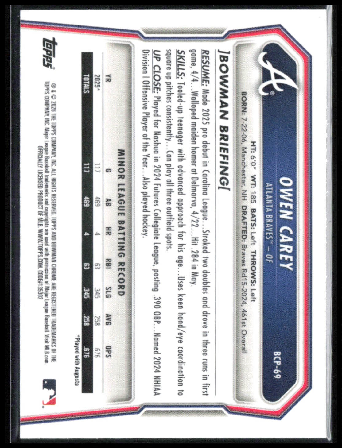 Owen Carey 1st Bowman