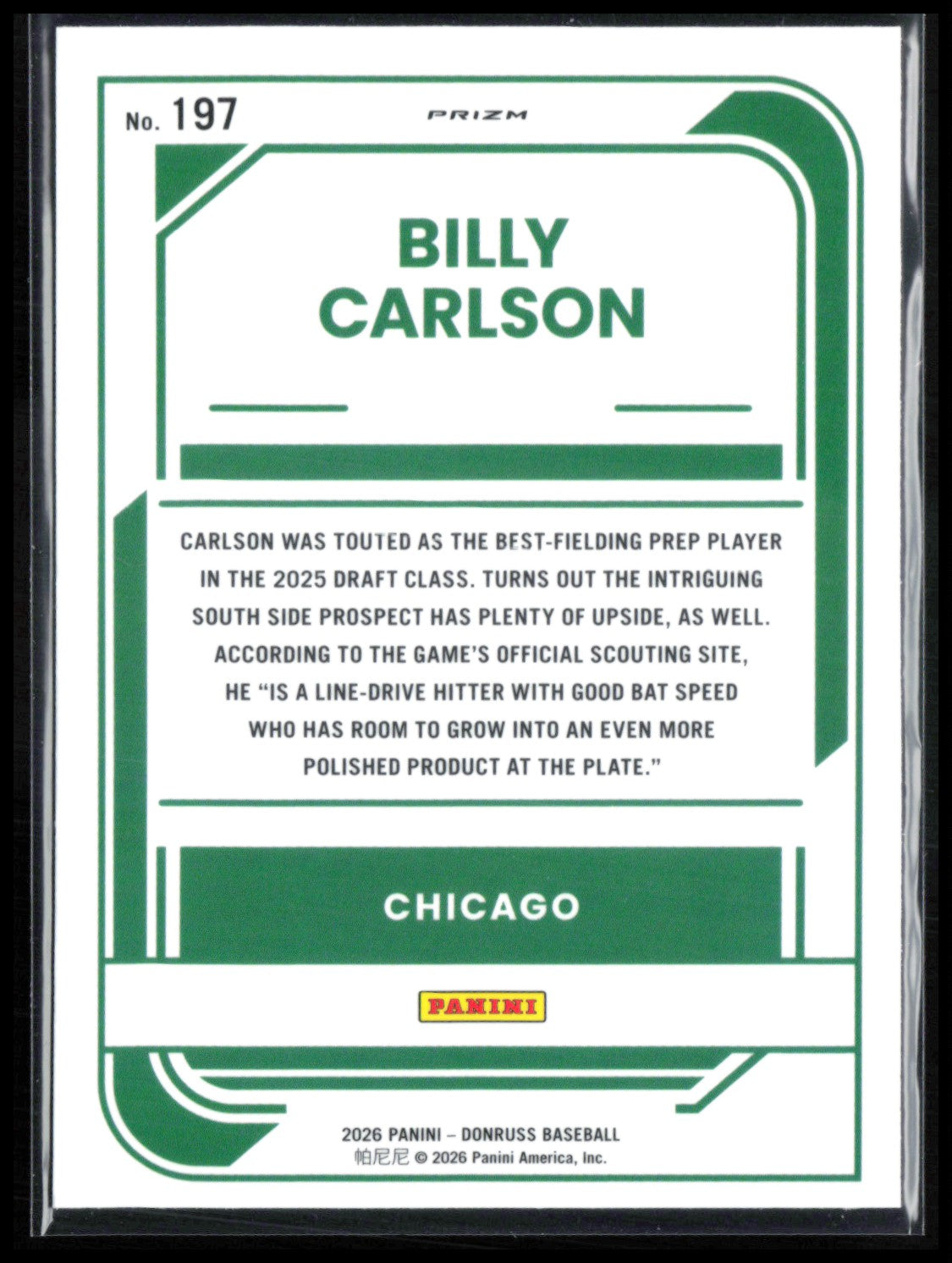 Billy Carlson Rated Prospect Blue Velocity