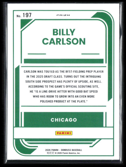 Billy Carlson Rated Prospect Blue Velocity