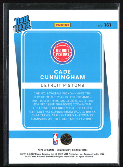 Cade Cunningham RC Optic Rated Rookie