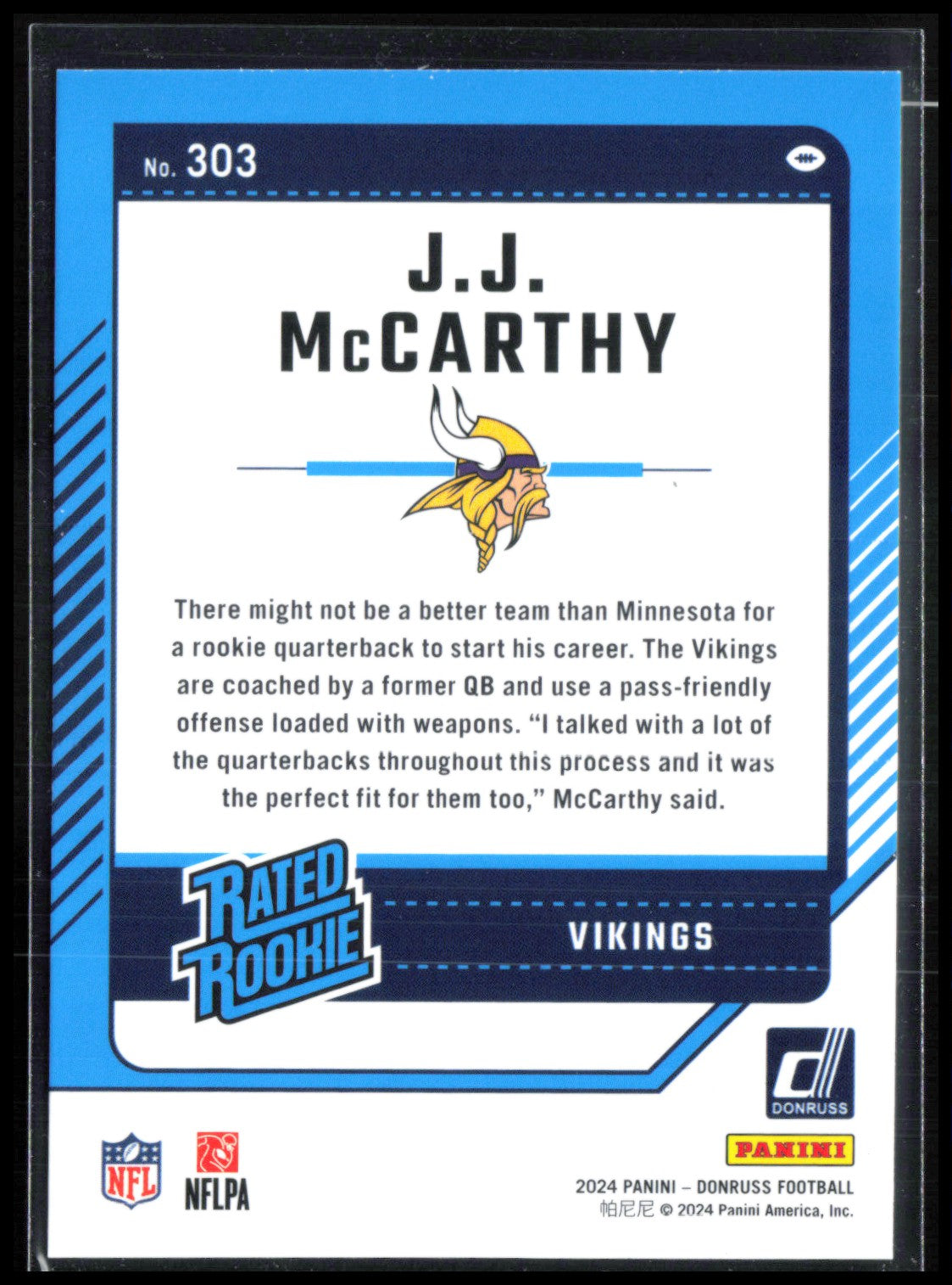 J.J. McCarthy RC Blue