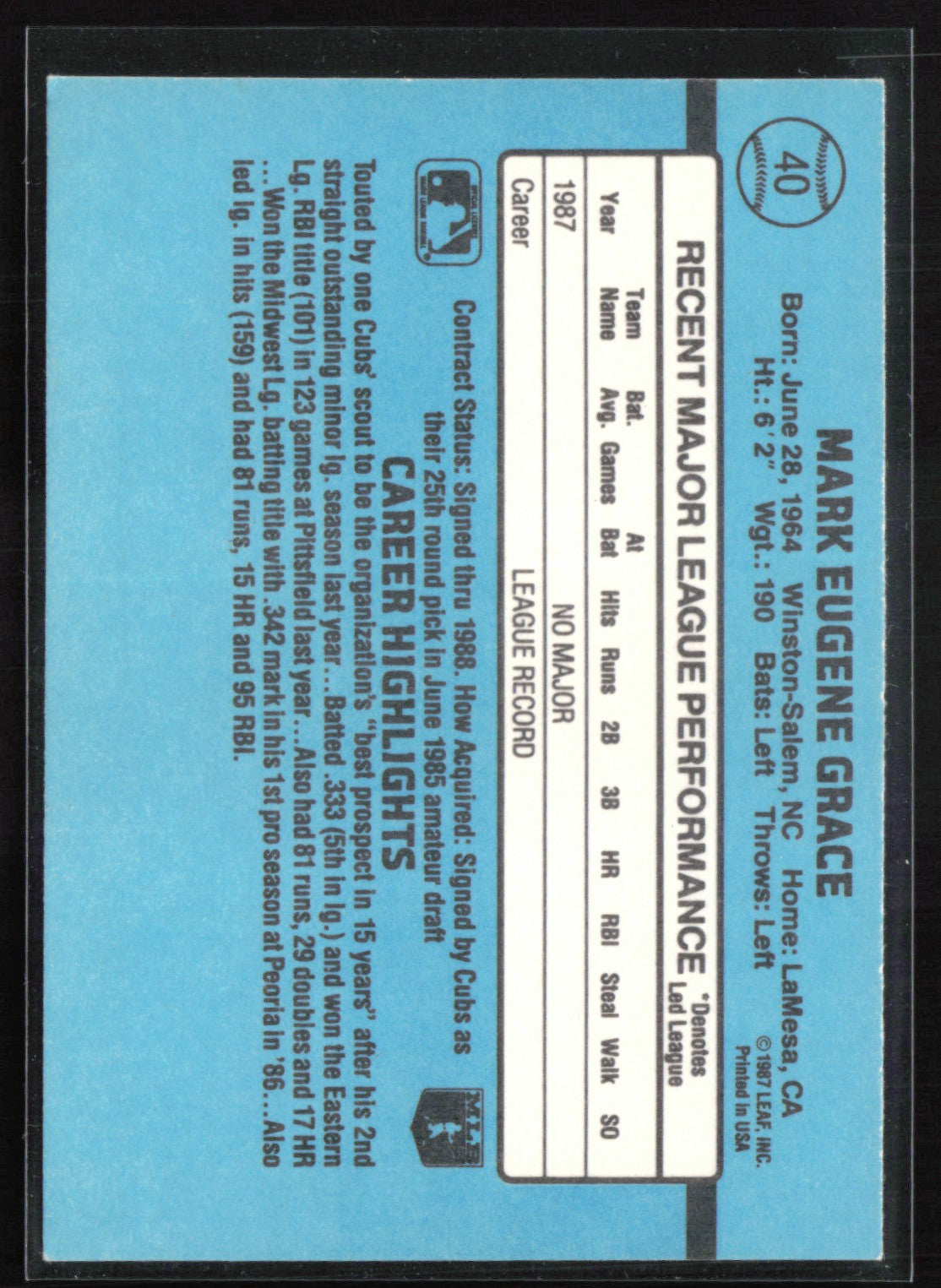 Mark Grace RC