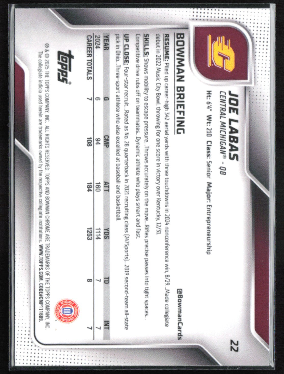 Joe Labas 1st Bowman