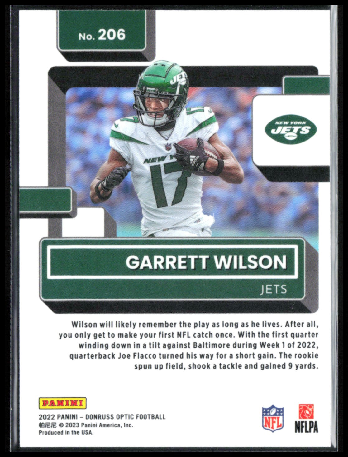 Garrett Wilson RC Optic Rated Rookie