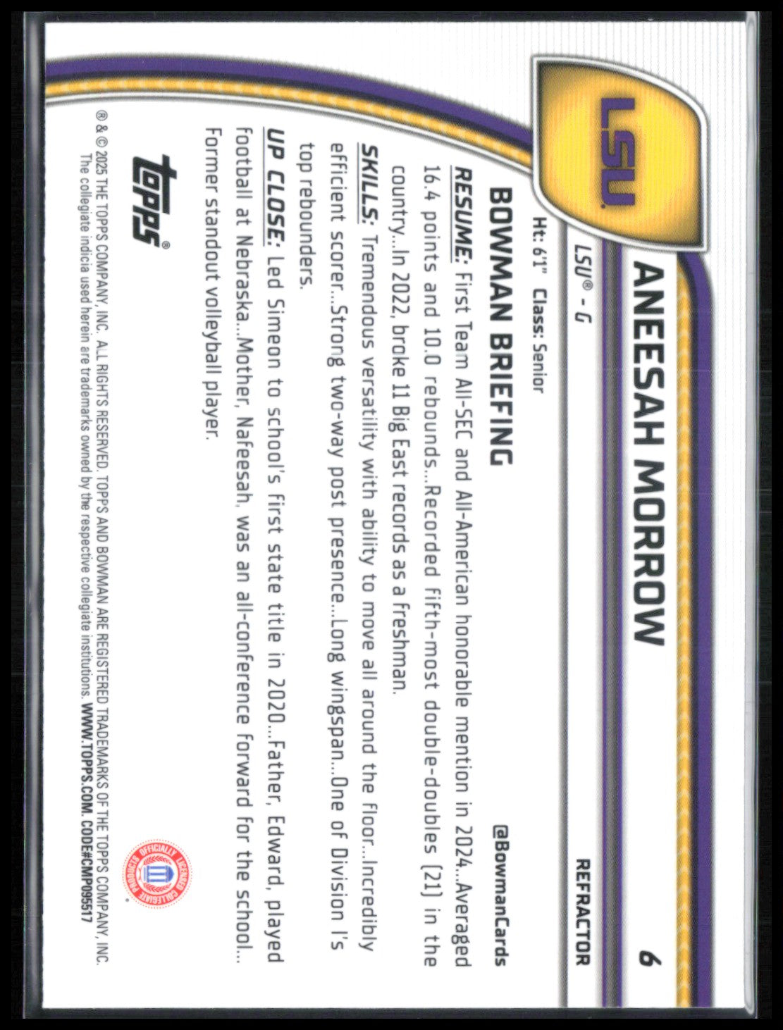 Aneesah Morrow 1st Bowman Refractor