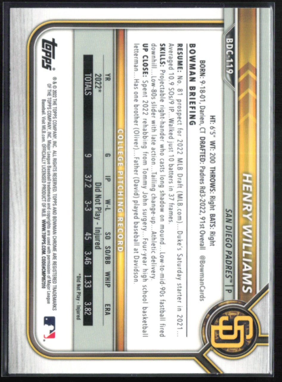 Henry Williams 1st Bowman B&W Raywave