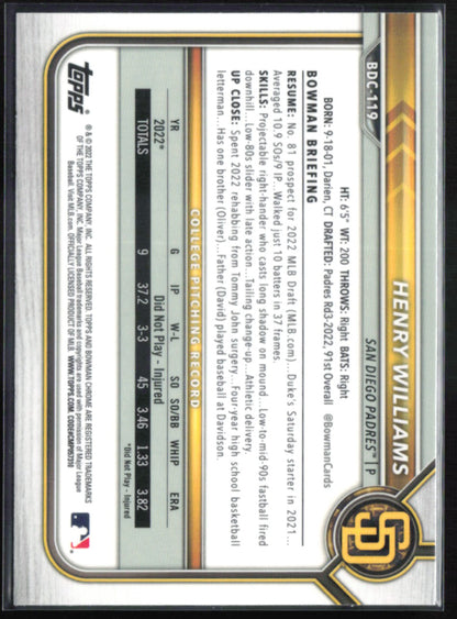 Henry Williams 1st Bowman B&W Raywave