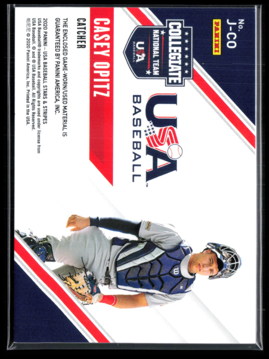 Casey Opitz Jumbo Game-Worn Relic