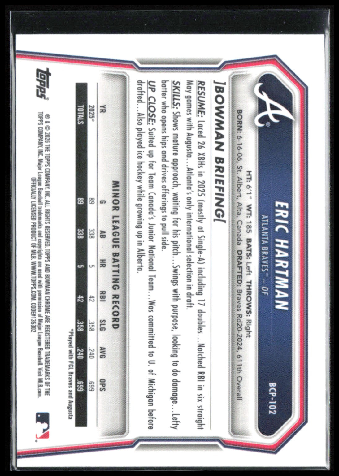 Eric Hartman 1st Bowman