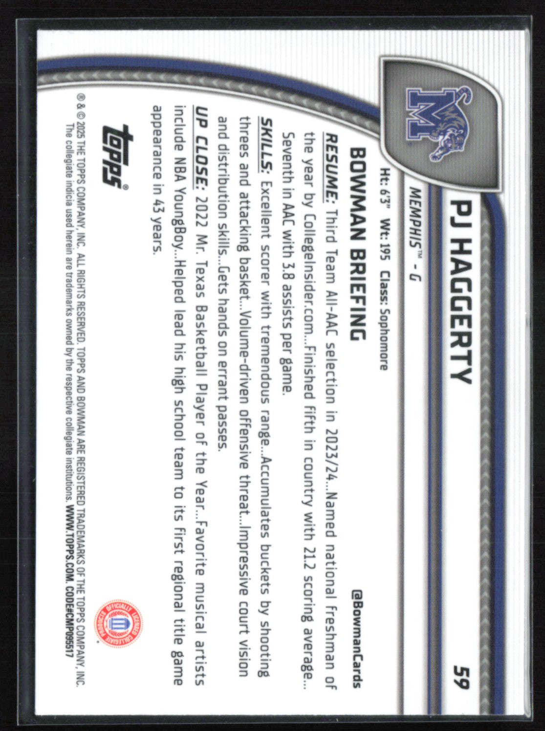 PJ Haggerty 1st Bowman Green Shimmer