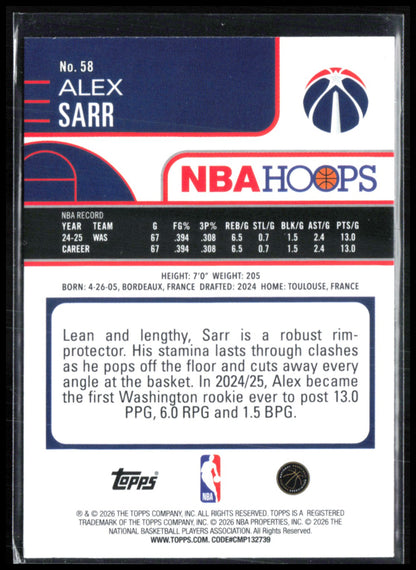 Alex Sarr Red Blue