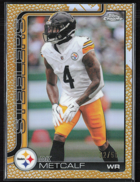 DK Metcalf Gold /50 Pigskin Parallel 2025 Topps Chrome