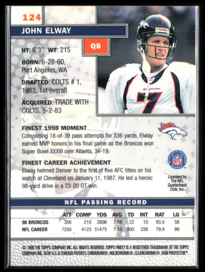 John Elway w/Peel 1999 Topps Finest
